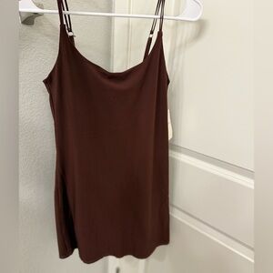 Abercrombie & Fitch Brown Active Traveler Mini Dress with built in shorts